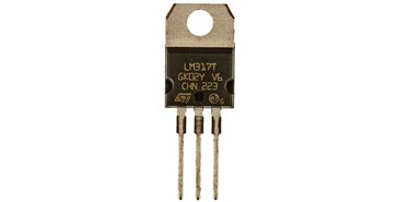 TO220 version of LM317 voltage regulator chip