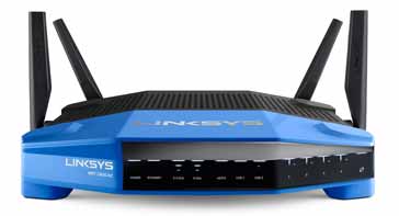 Typical modern WiFi router: Linksys WRT1900AC