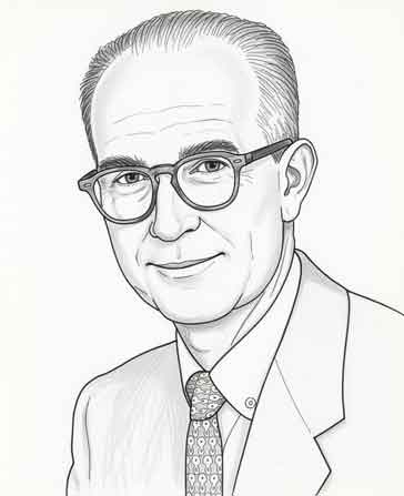 Line drawing of William Schockley