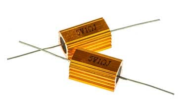 Aluminium cased wire wound resistor suitable for bolting to a heatsink