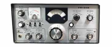 Front panel of the Yaesu FR50B radio communications receiver