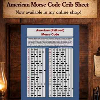 Americal Morse Code (Railroad Morse Code) Infographic Crib Sheet PDF Download