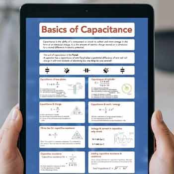 Basics of Capacitance Infographic Crib Sheet PDF Download