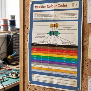 Resistor Colour Code Infographic Crib Sheet